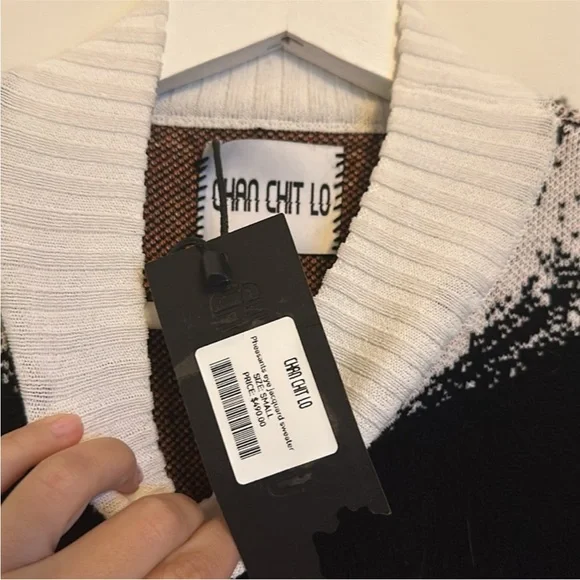 $490 Chan Chit Lo Pheasants Eye Jacquard Sweater size S - worn once - Picture 3 of 7